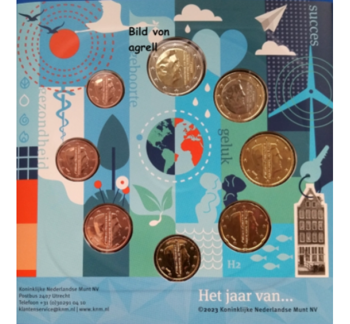 Netherlands Euro set BU 2023 - Elements - Water