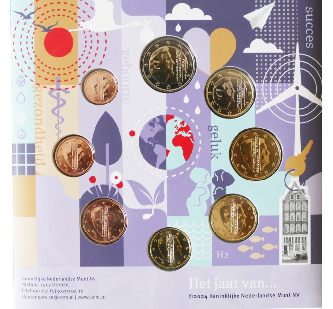 Netherlands Euro set BU 2024 - Elements - Air