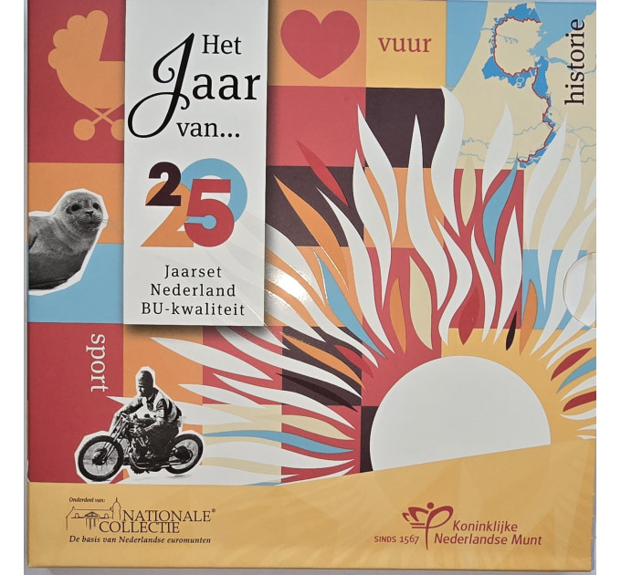 Netherlands Euro set BU 2025 - Elements - Fire