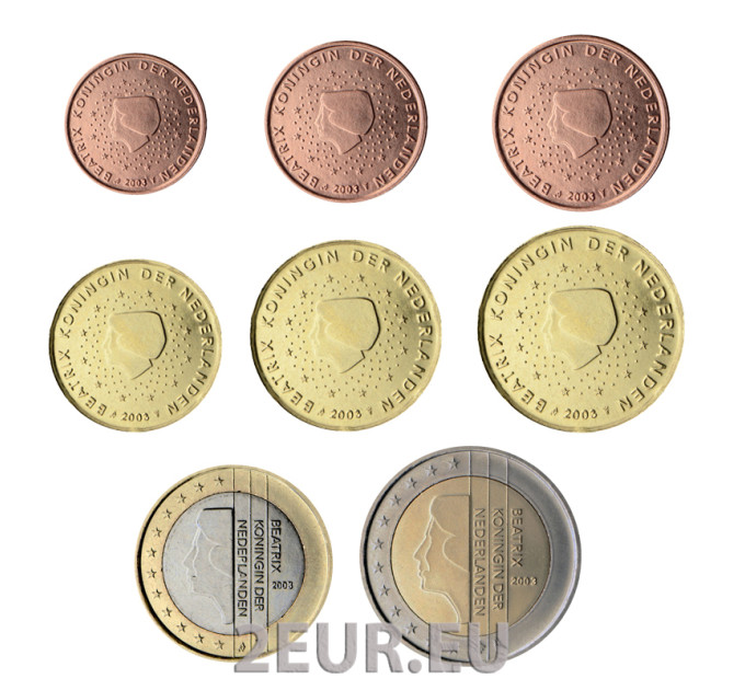 Netherlands Euro coin set UNC 2003