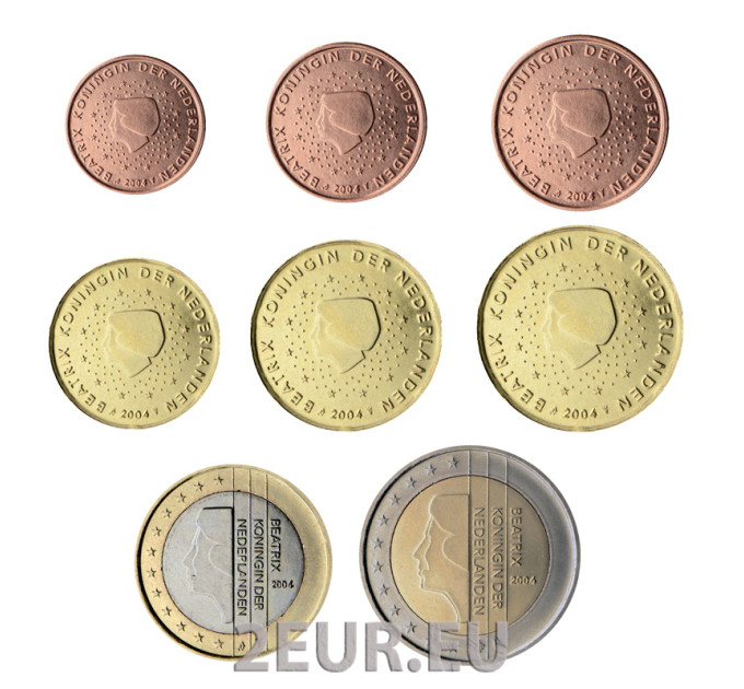 Netherlands Euro coin set UNC 2004