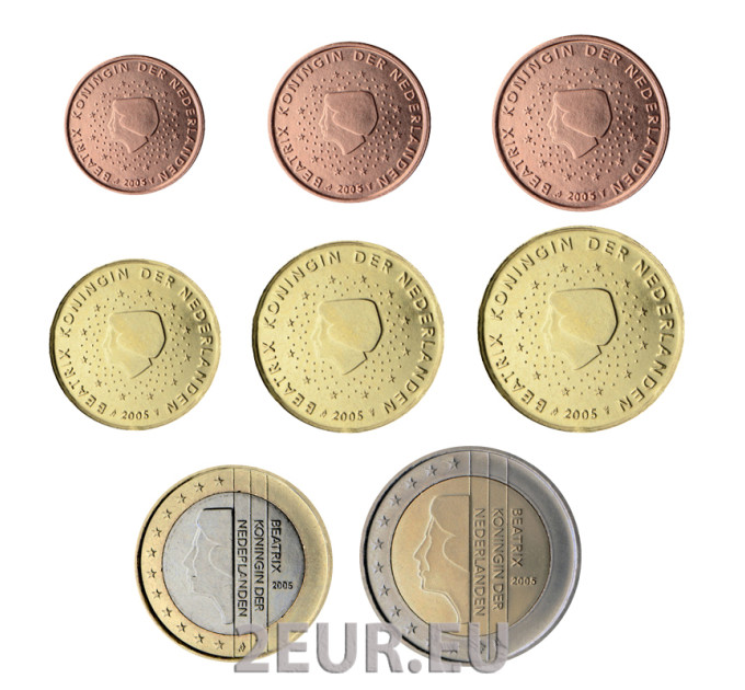 Netherlands Euro coin set UNC 2005