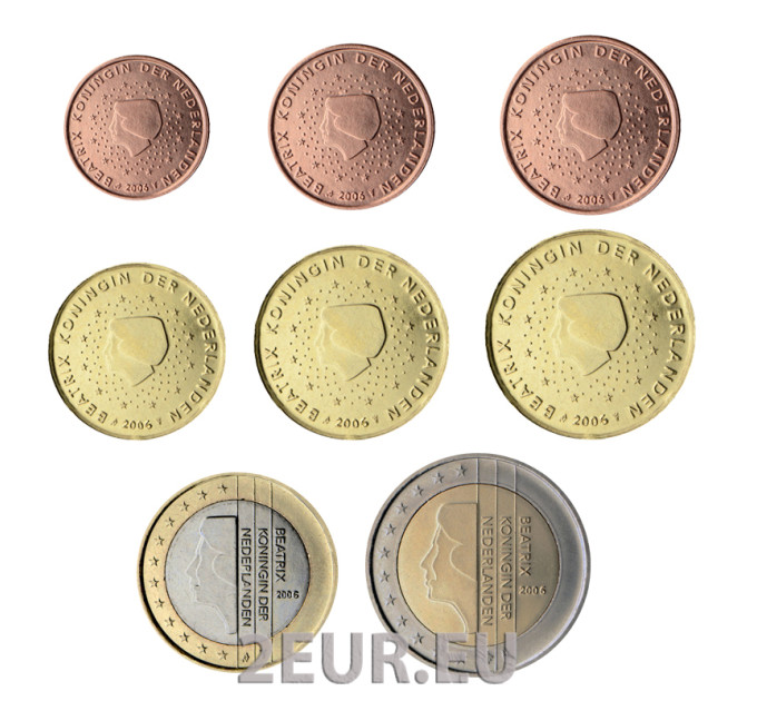 Netherlands Euro coin set UNC 2006