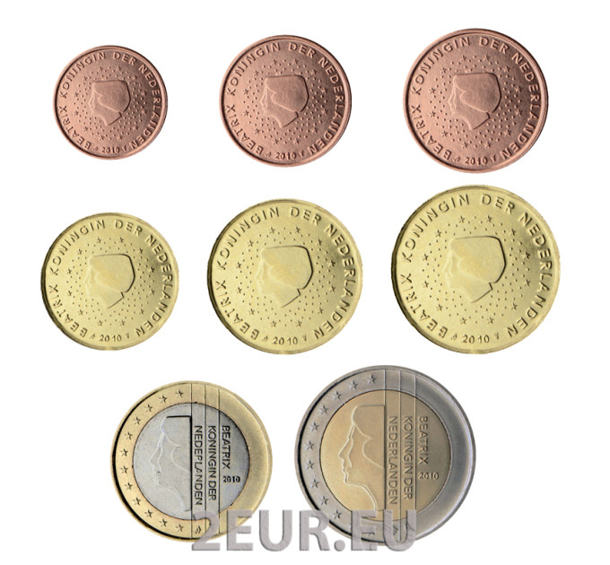 Netherlands Euro coin set UNC 2010
