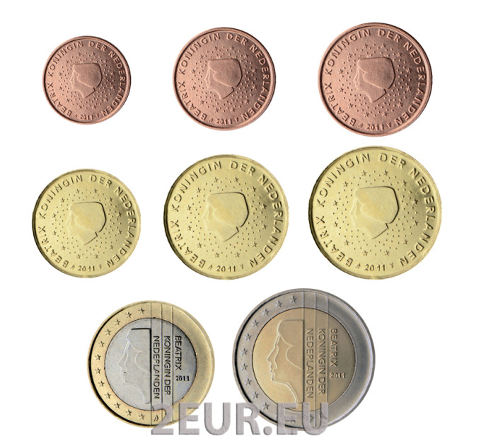 Netherlands Euro coin set UNC 2011