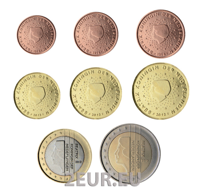 Netherlands Euro coin set UNC 2012