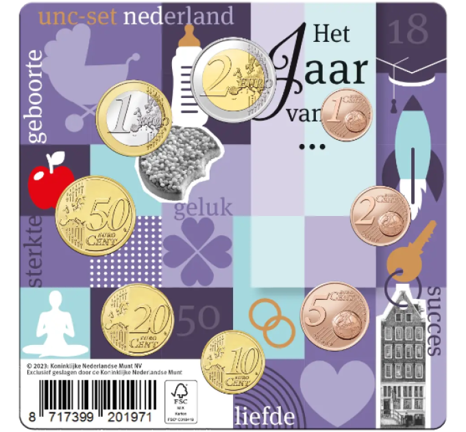 Netherlands Euro coin set UNC 2024