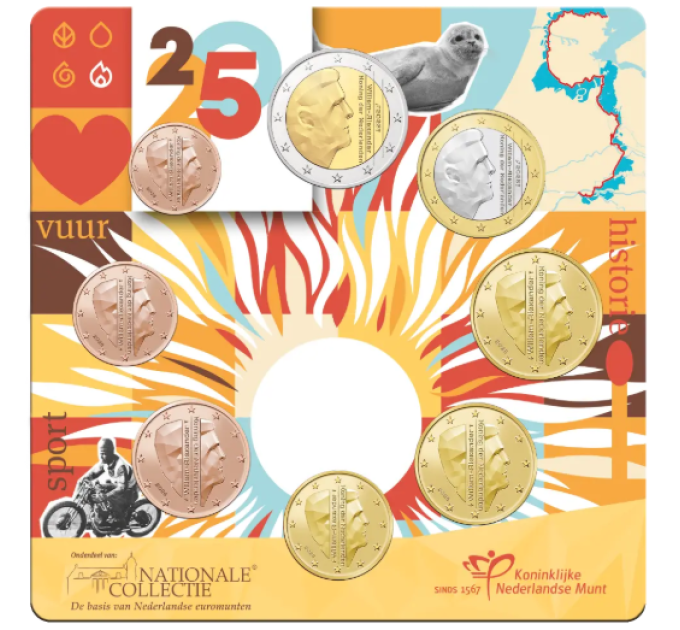 Netherlands Euro coin set UNC 2025