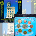 San Marino Euro set BU + 5 euro silver coin 2004