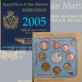 San Marino Euro set BU + 5 euro silver coin 2005