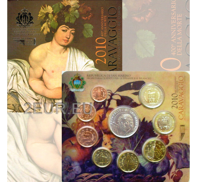 San Marino Euro set BU + 5 euro silver coin 2010