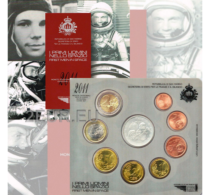 San Marino Euro set BU + 5 euro silver coin 2011