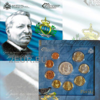 San Marino Euro komplekt BU + 5 euro hõbemünt 2012