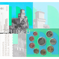 San Marino Euro komplekt BU + 5 euro hõbemünt 2022