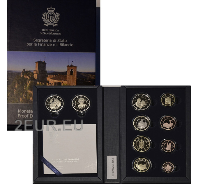 San Marino Euro set proof 2018
