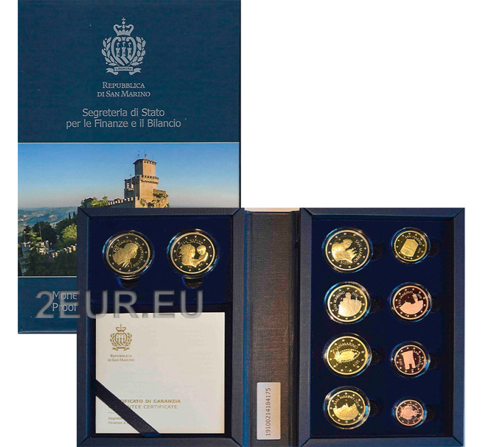 San Marino Euro set proof 2019