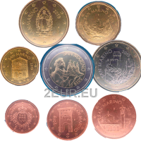 San Marino Euro komplekt UNC MIX 2017 - 2020