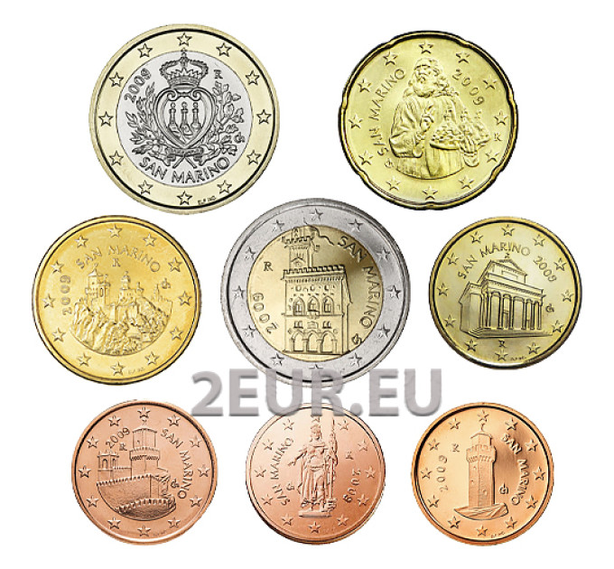 San Marino Euro set UNC 2009