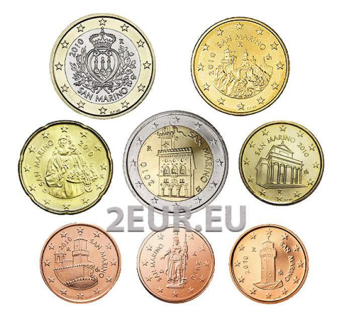 San Marino Euro set UNC 2010