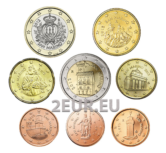 San Marino Euro set UNC 2012