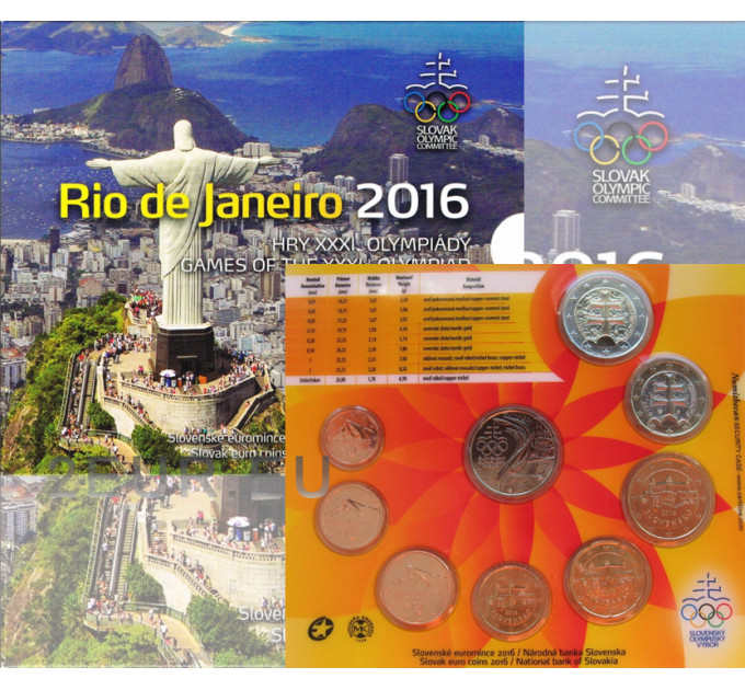 Slovakia Euro coin set BU 2016 - XXXI Olympic Games in Rio de Janeiro