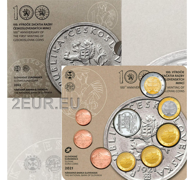 Slovakia Euro coin set BU 2021 - 100 Years of the First Coinage