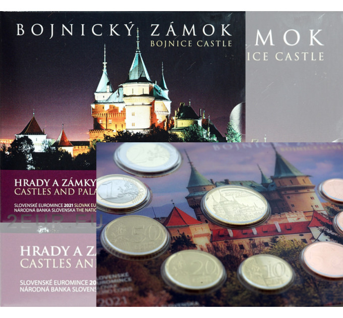 Slovakia Euro coin set BU 2021 - Bojnice castle