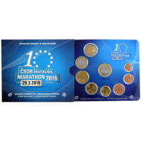 Slovakkia Euromüntide komplekt BU 2015 - Bratislava maratoni 10. aastapäev