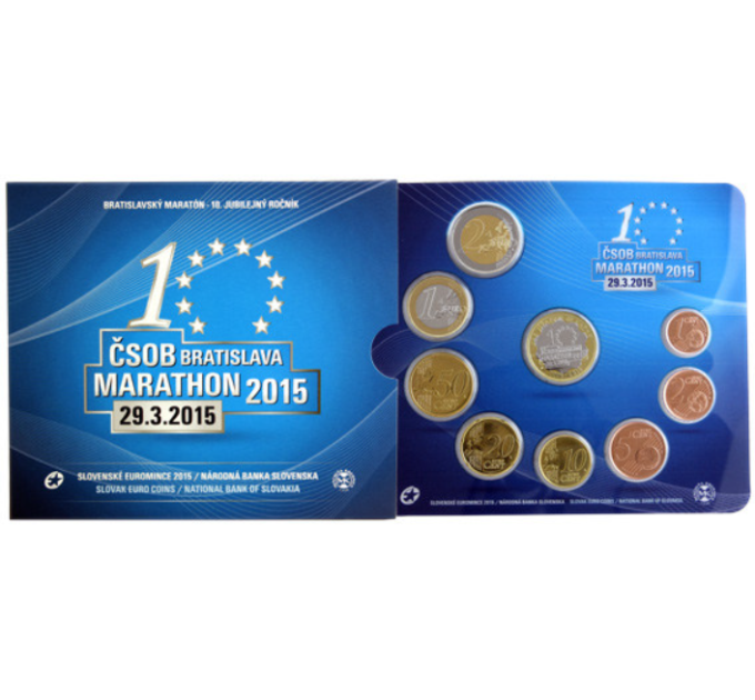 Slovakia Euro coin set BU 2015 - 10th Anniversary of the Bratislava Marathon