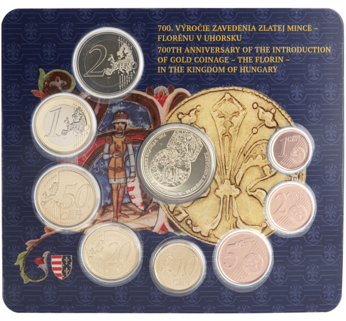 Slovakia Euro coin set BU 2025 - 700th Anniversary of the Introduction of the Gold Coin - the Florin