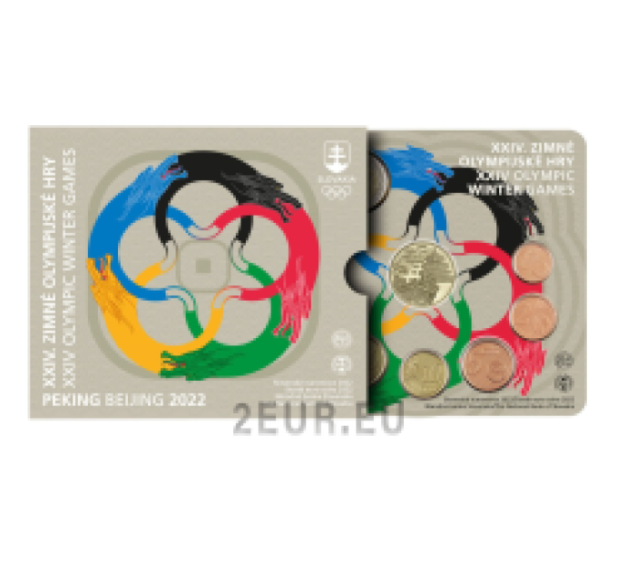 Slovakia Euro coin set BU 2022 -  Winter Olympic Games - Beijing 2022