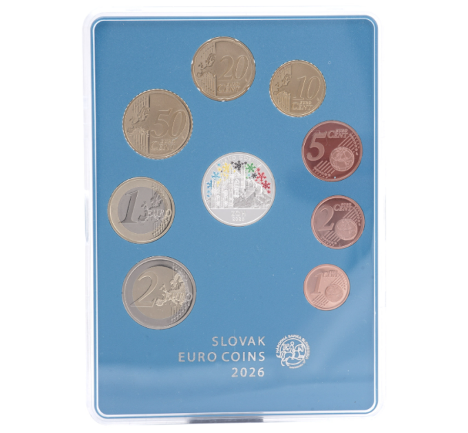 Slovakia Euro set proof 2026 - Winter Olympics, Milan - Cortina