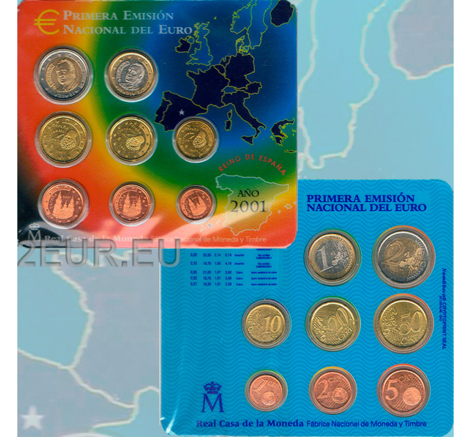 Spain Euro set BU 2001