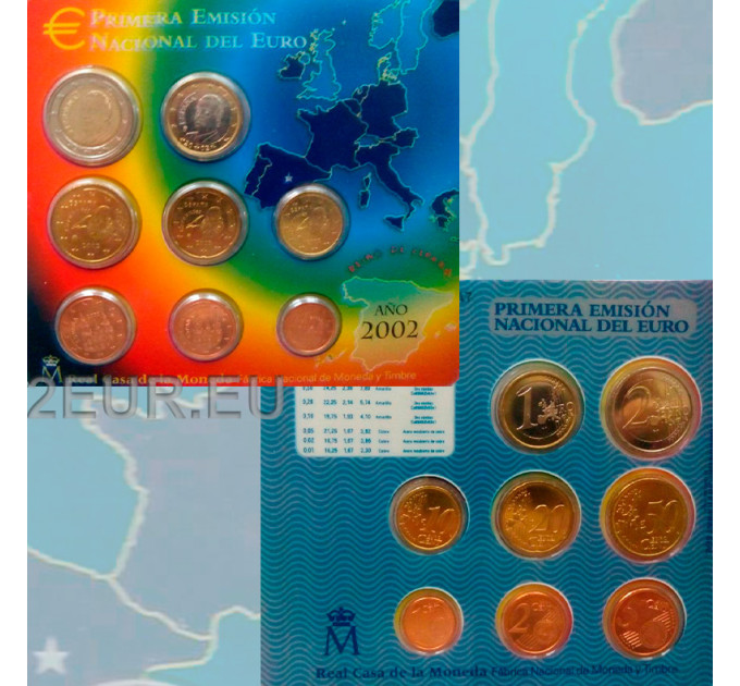 Spain Euro set BU 2002