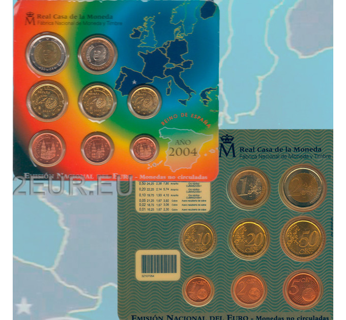 Spain Euro set BU 2004