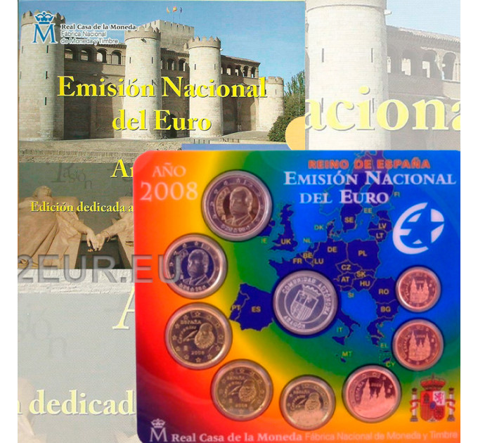 Spain Euro set BU 2008 - Aragon