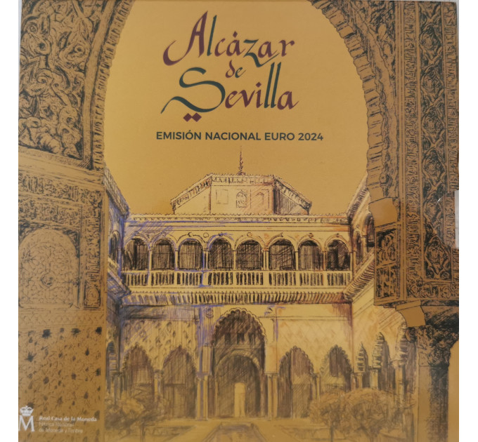 Spain Euro set BU 2024 - UNESCO World Heritage Site - Alcázar de Sevilla