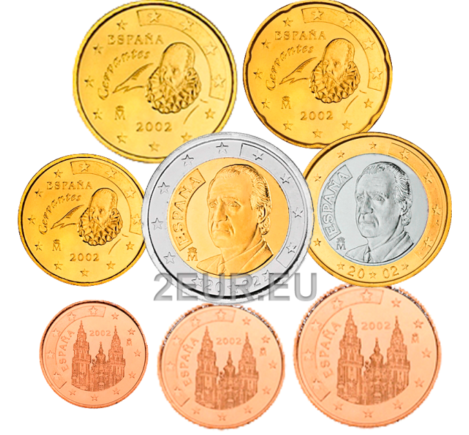Spain Euro set UNC 2002