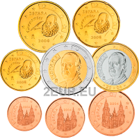 Hispaania Euro komplekt UNC 2004