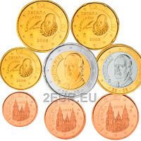 Hispaania Euro komplekt UNC 2008