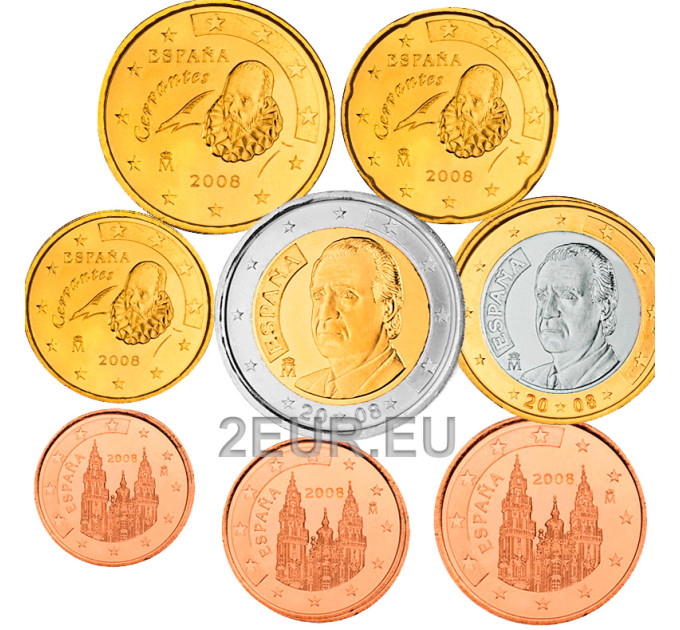 Spain Euro set UNC 2008