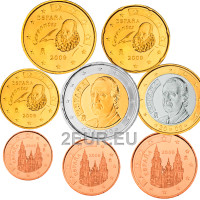 Hispaania Euro komplekt UNC 2009