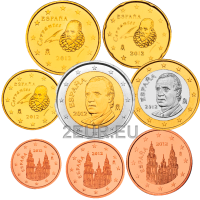 Hispaania Euro komplekt UNC 2012