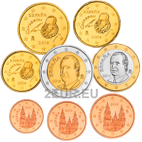 Hispaania Euro komplekt UNC 2014