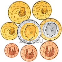 Hispaania Euro komplekt UNC 2017