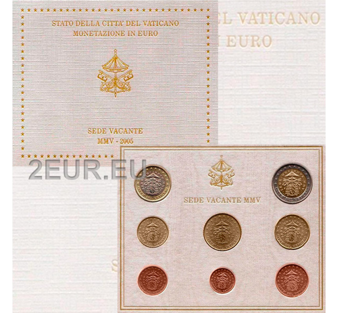 Vatican set BU 2005 - Euro coin set - Sede Vacante
