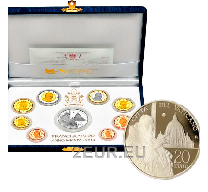 Vatican set proof 2014 - Euro coin set