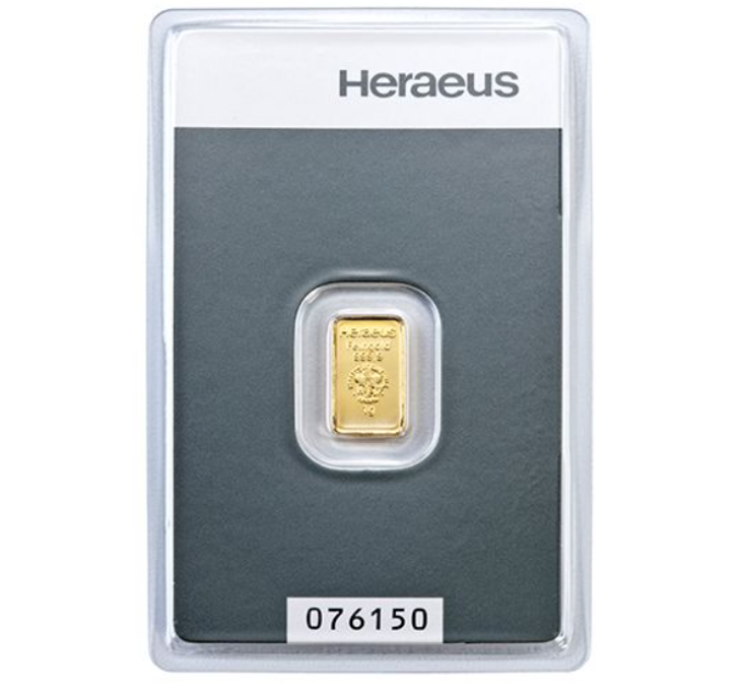 1g Gold Bar Heraeus