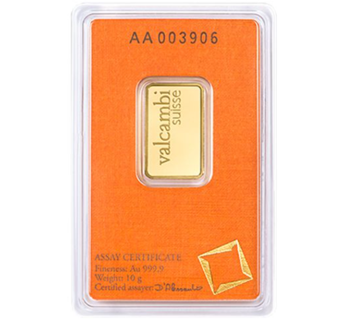 10g Gold Bar Valcambi