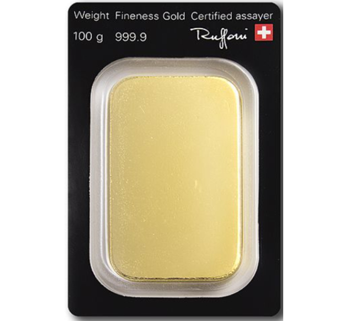 100 g Gold Bar Argor Heraeus